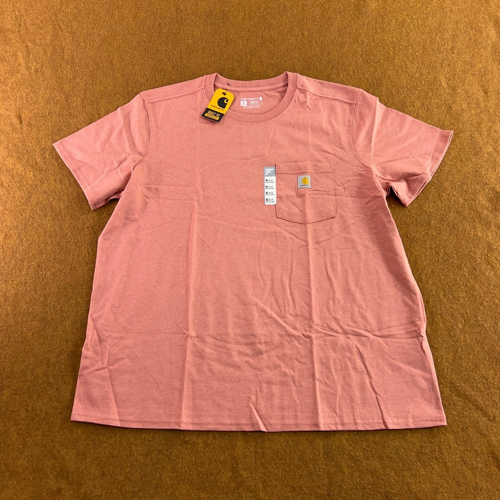 Carhartt Womens XL Pink K87-W Loose Fit Heavyweight Pocket T-Shirt NWT